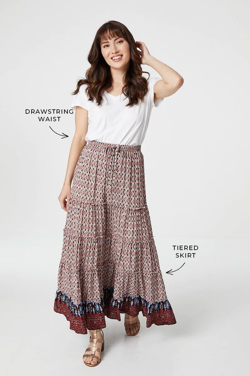 Layered skirt outlet define