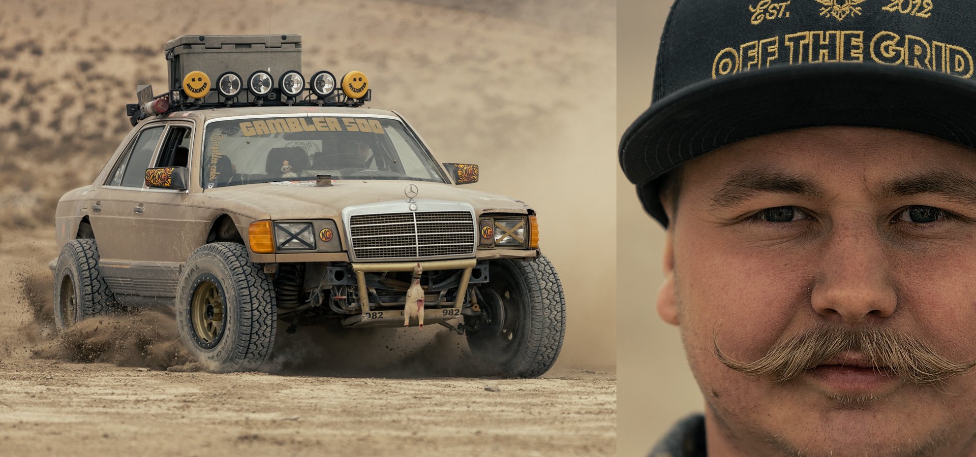 1982 Diesel Mercedes 300SD offroad hooptie on Method Race Wheels 304 Standard wheels.