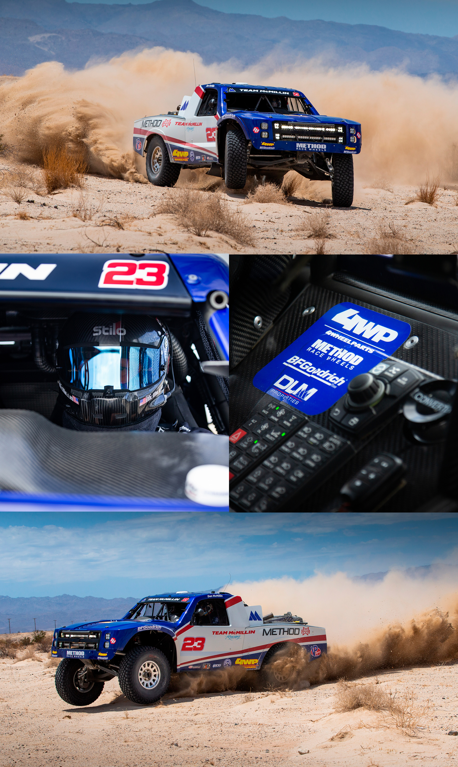 Dan McMillin's trophy truck offroad on Method Race Wheels 202 Forged Bead Grip wheels.