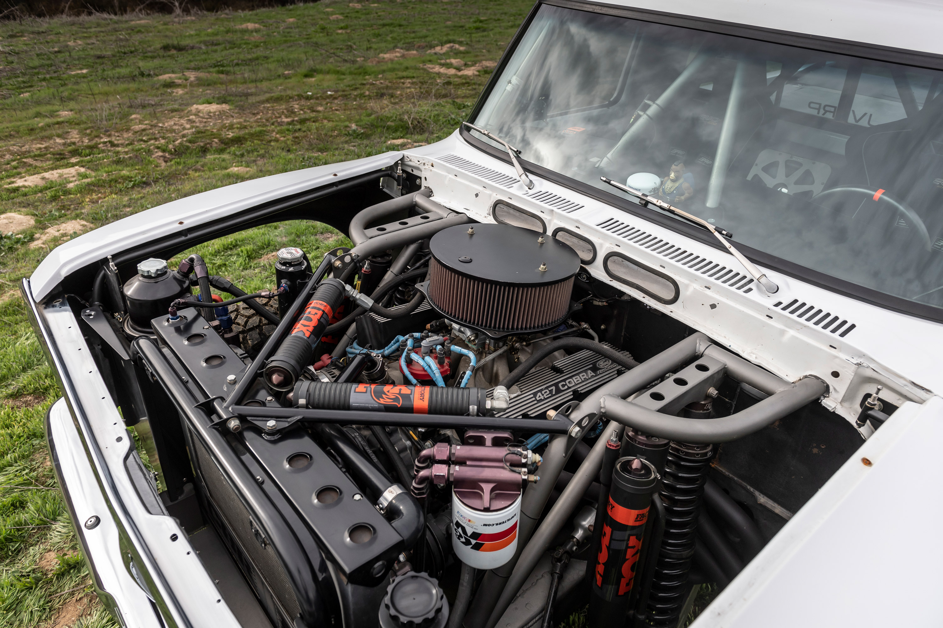 Static image of a pre-runner 1974 Ford F100 truck engine
