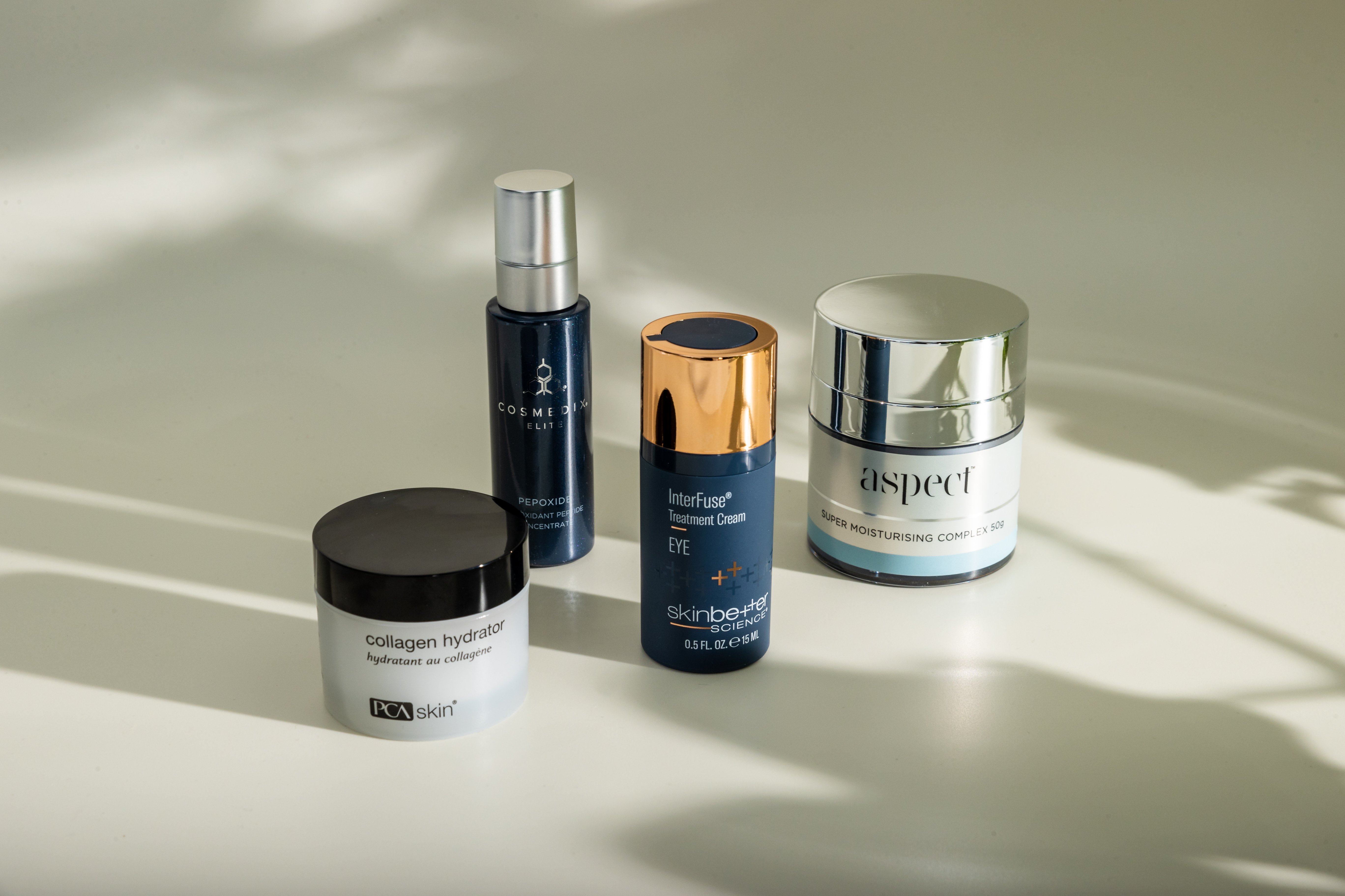 Range of Peptide skin products