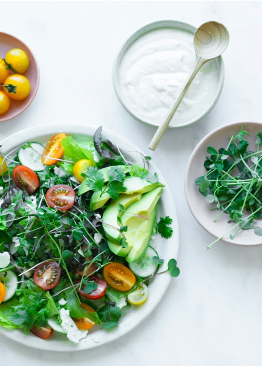 Rainbow Salad with Dressing