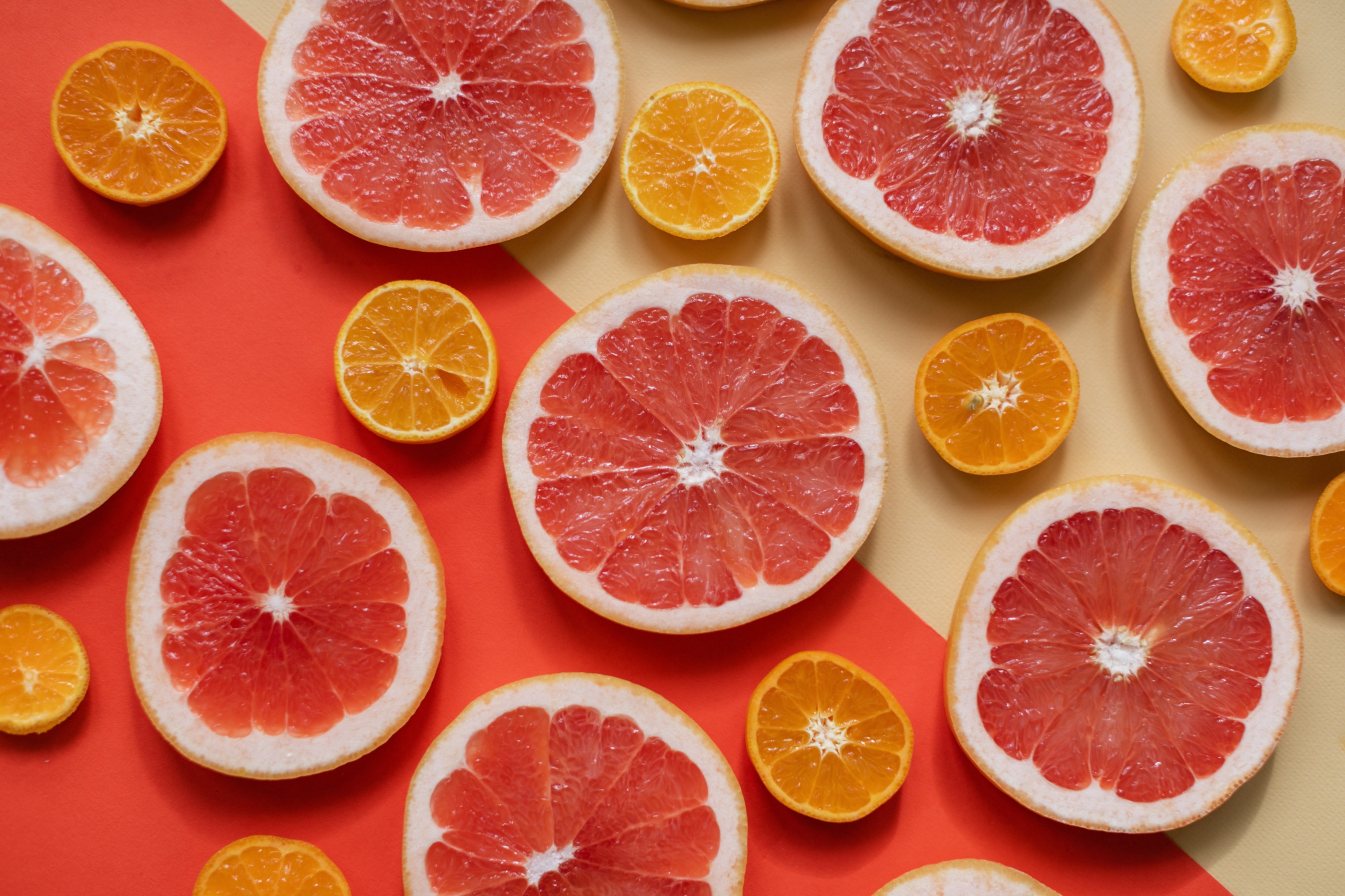 grapefruits and oranges