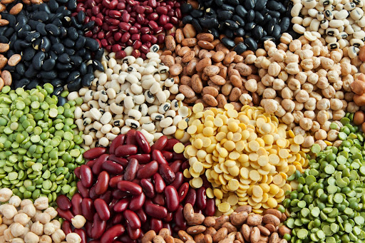 Mixed pulses and legumes, ideal for healthy eating during pregnancy.