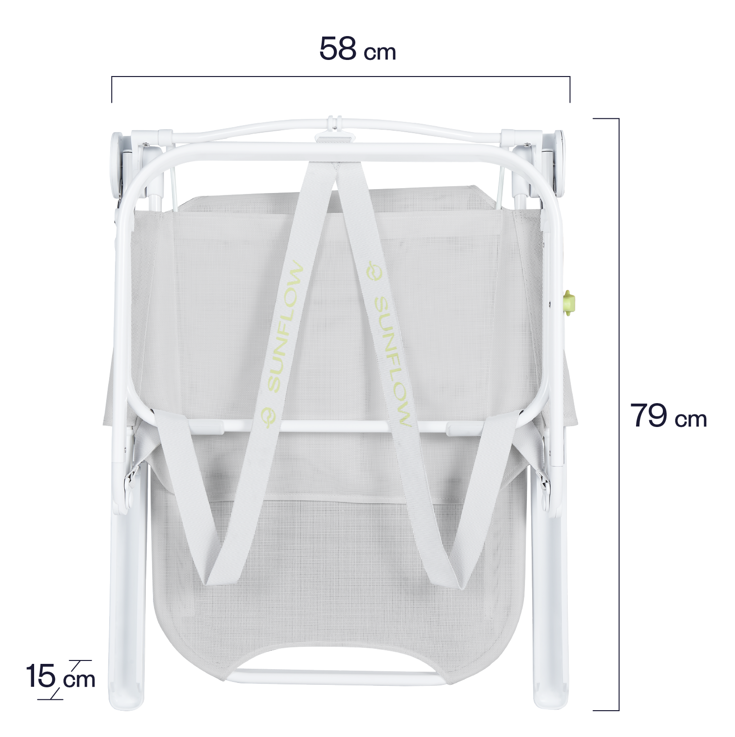 The Shore Thing Chair folded dimension measurements