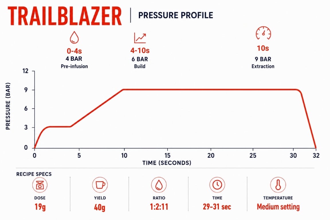 P&R Trailblazer coffee pressure profile