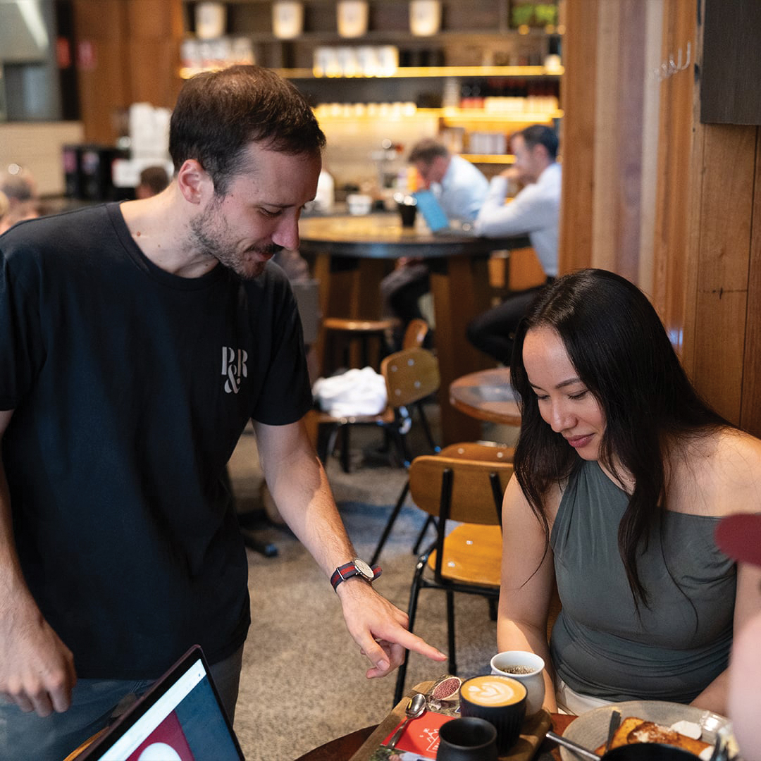 barista assisting a customer