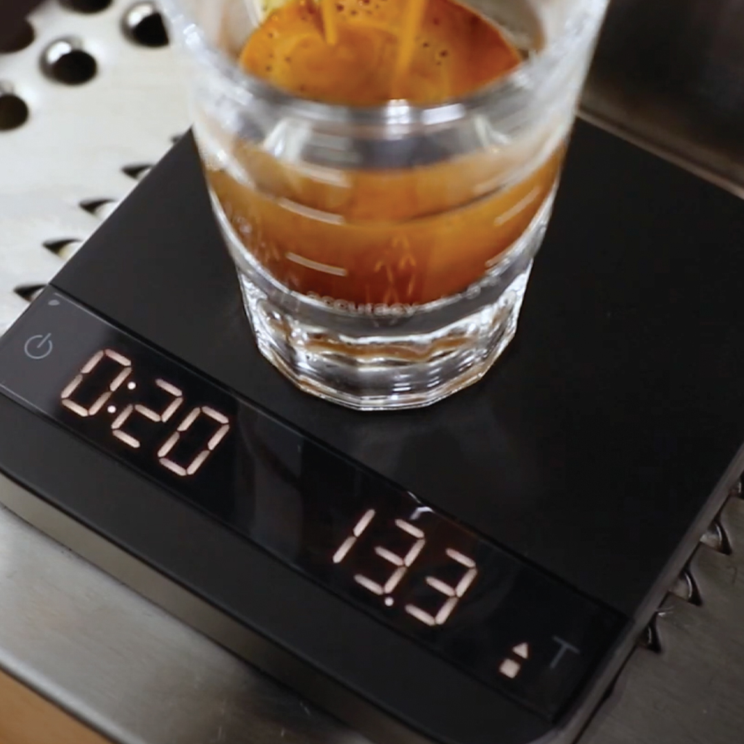 coffee on Acaia Lunar scale