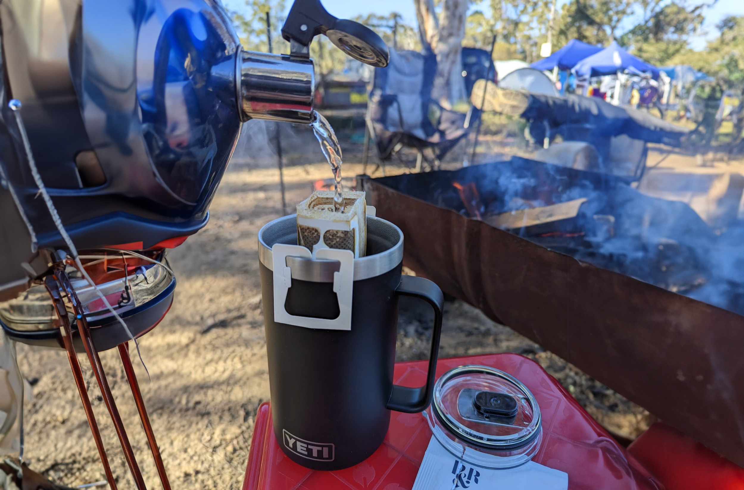 Great coffee while camping