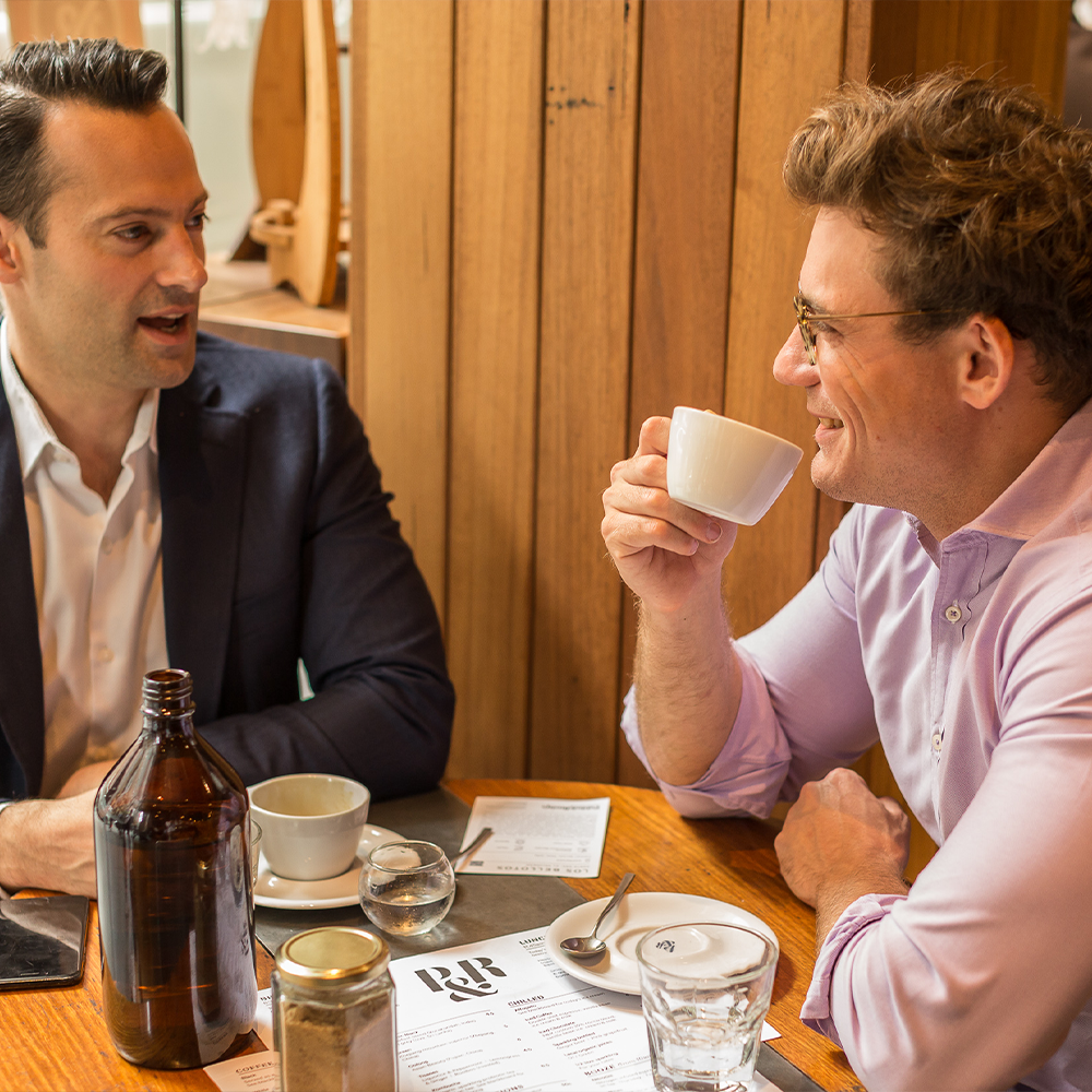 customers enjoying their freshly brewed delicious coffee 