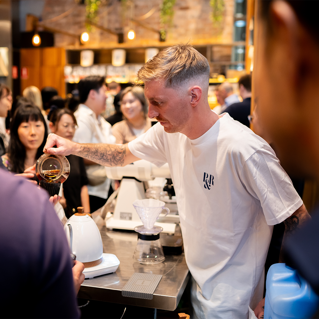 P&R coffee specialist helping in a cafe event 