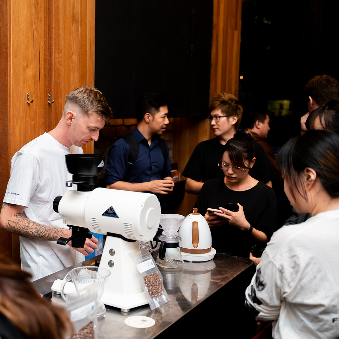 P&R coffee specialist helping in a cafe event 