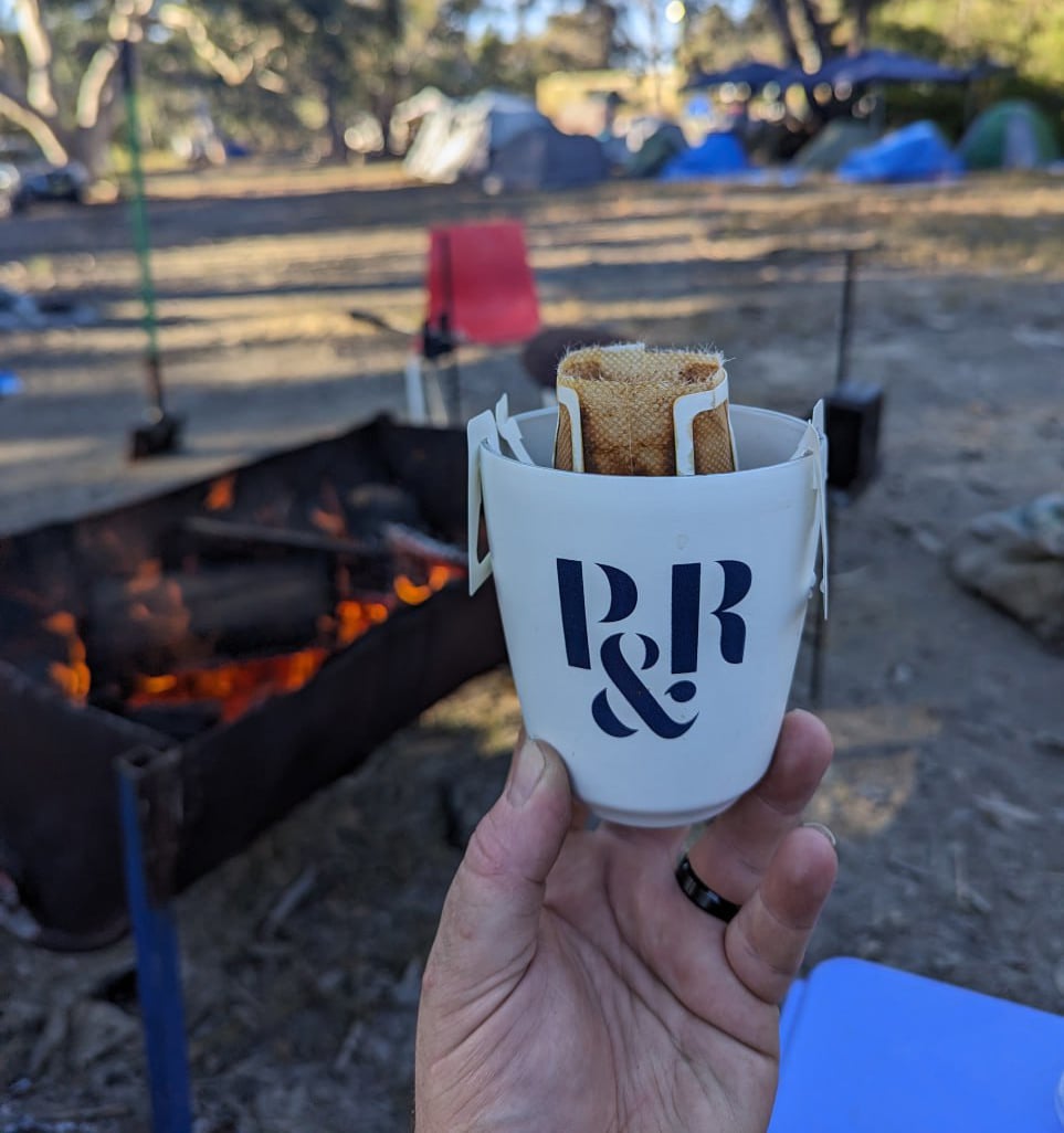 Using HuskeeSteel x P&R cup while camping 