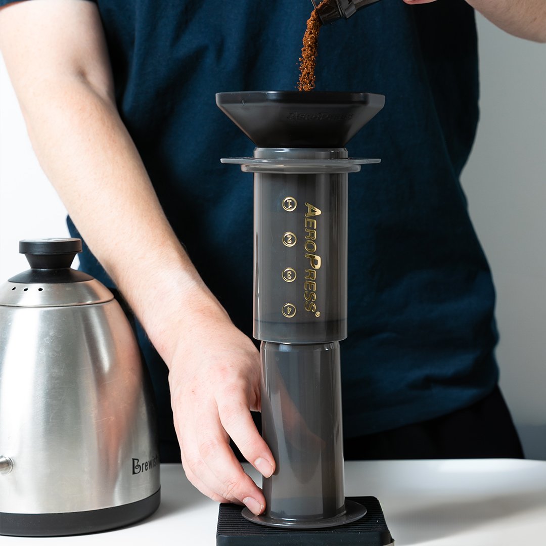 brewing P&R coffee using Aeropress