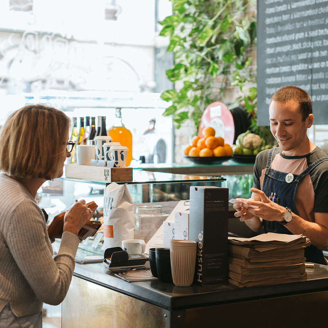 P&R staff serving customers