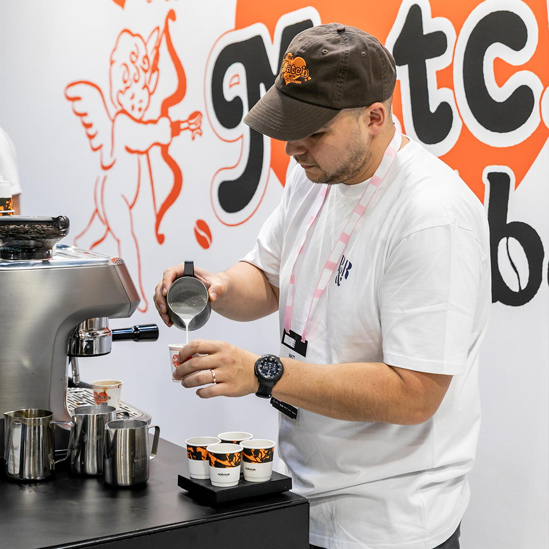 Matt preparing coffee