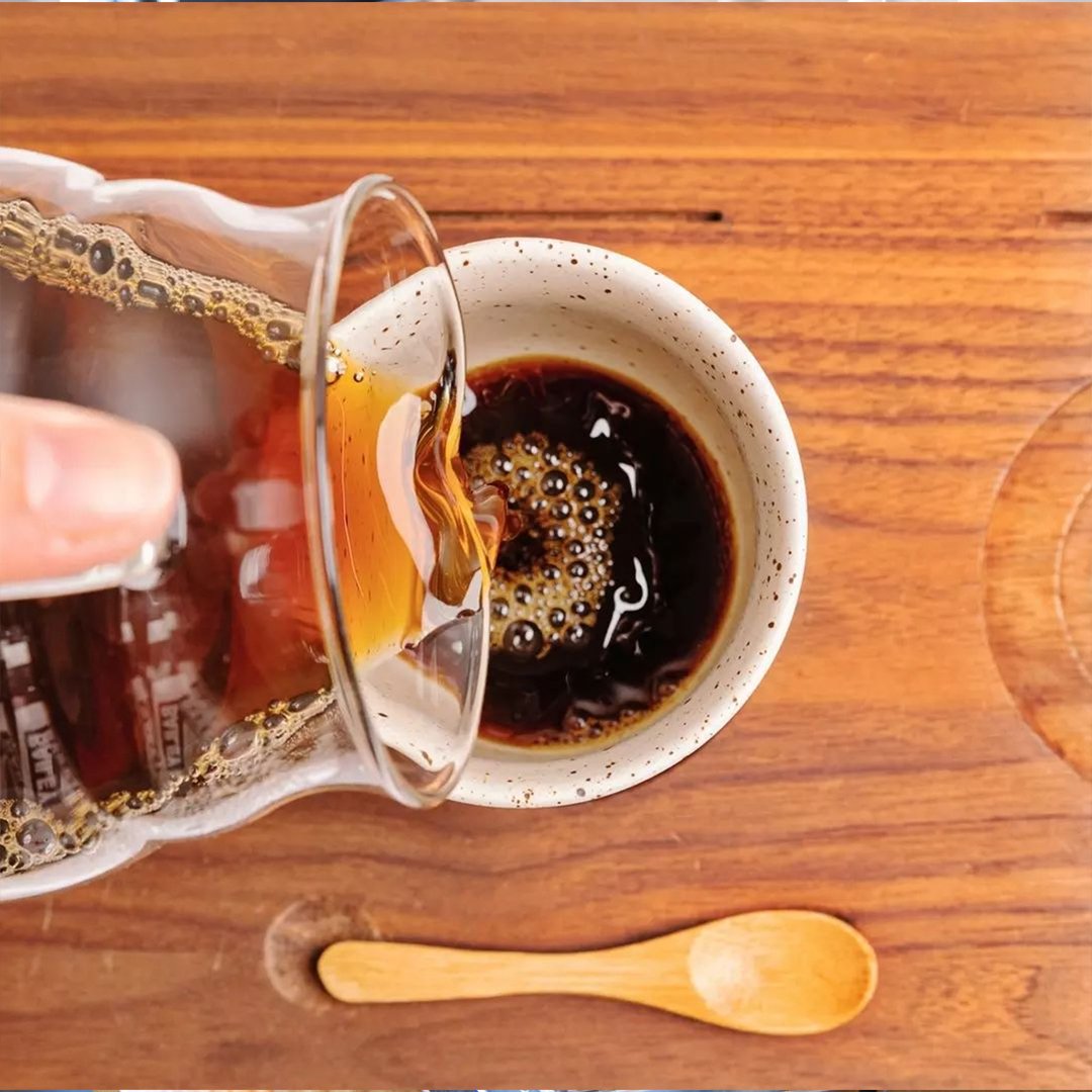 pouring coffee