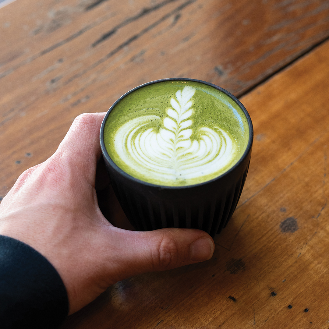 a cup of matcha latte