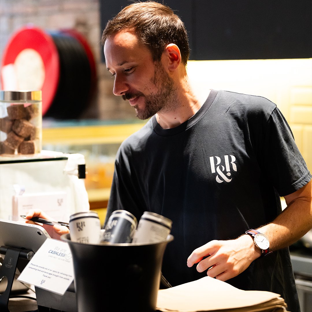 P&R staff happily serving customer