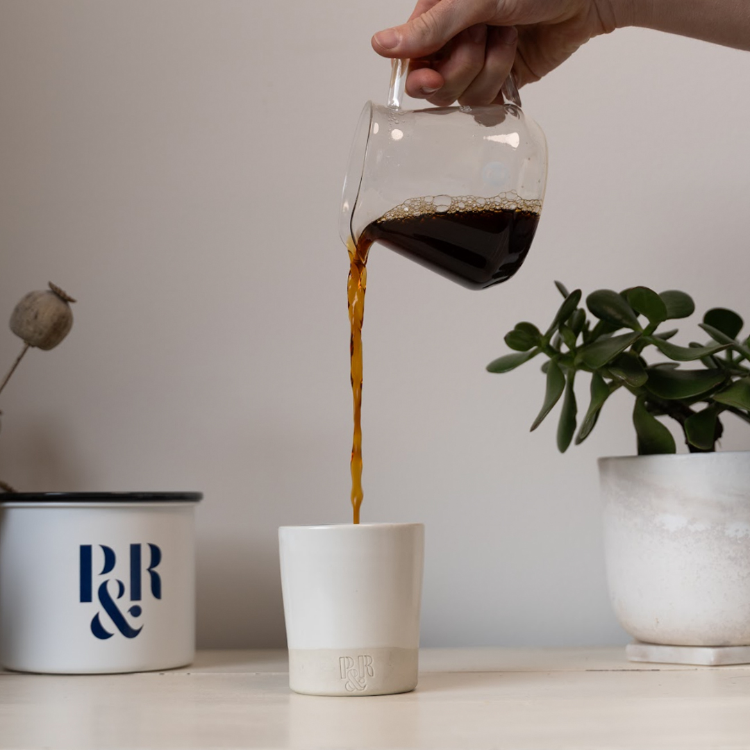 pouring coffee