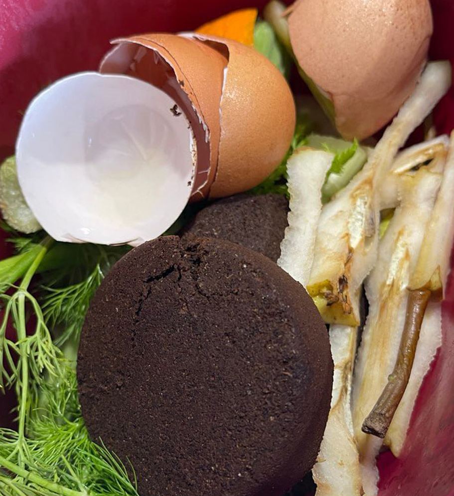 Composting with coffee grounds