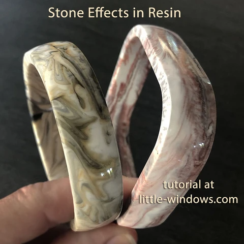 resin jewelry making dirty pour stone effects marble jasper cast bangle bracelets