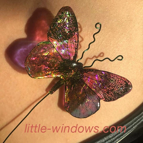 resin jewelry butterfly dichroish 3D wire