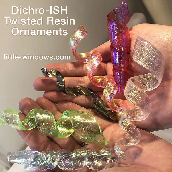 resin jewelry ornaments dichro jumbo twisted resin