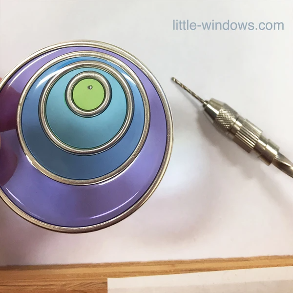 create resin jewelry with color film drilling