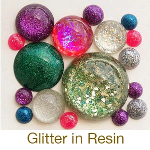 resin crafting glitter cabochons