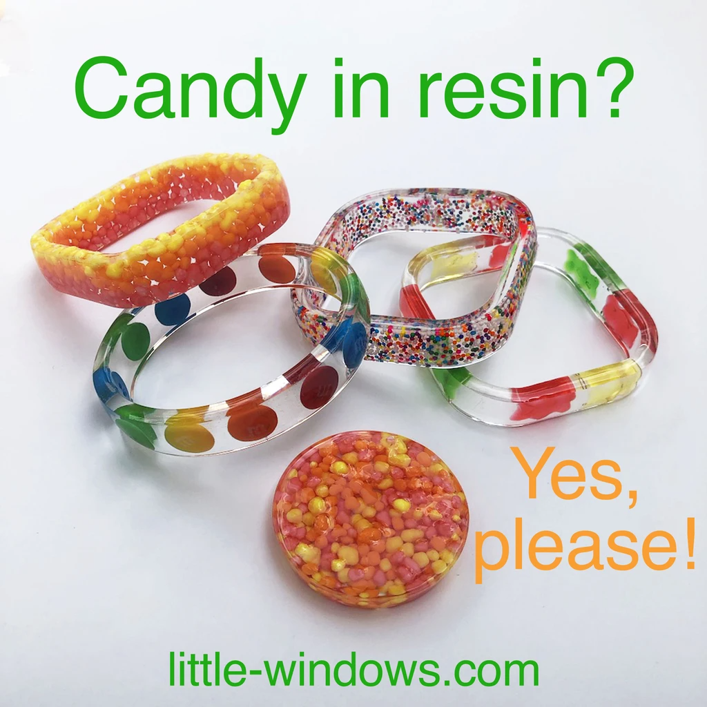 resin casting jewelry making candy sprinkles bangle bracelets