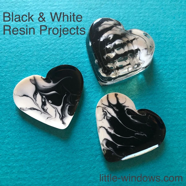 resin craft jewelry black white casting art resin