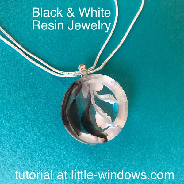 resin craft jewelry black white casting art resin