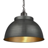 17-Inch_Pendant_Pewter_Brass_Industville_Lighting_Dome_Pewter_Chain_Holder_Brooklyn_BR-DP17-BP-PCH