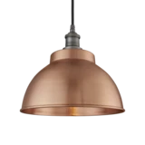 Brooklyn Outdoor & Bathroom Dome Pendant - 13 Inch - Copper - Pewter Holder
