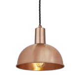 Sleek Dome Pendant - 8 Inch - Copper | Lighting