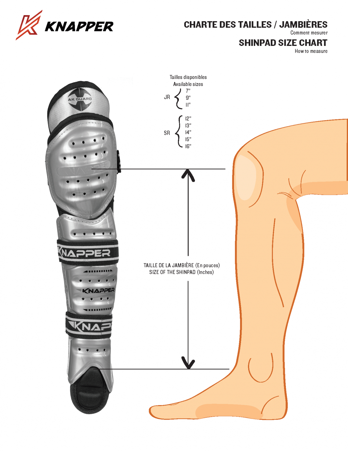 Knapper AK3 Ball Hockey Shin Guards