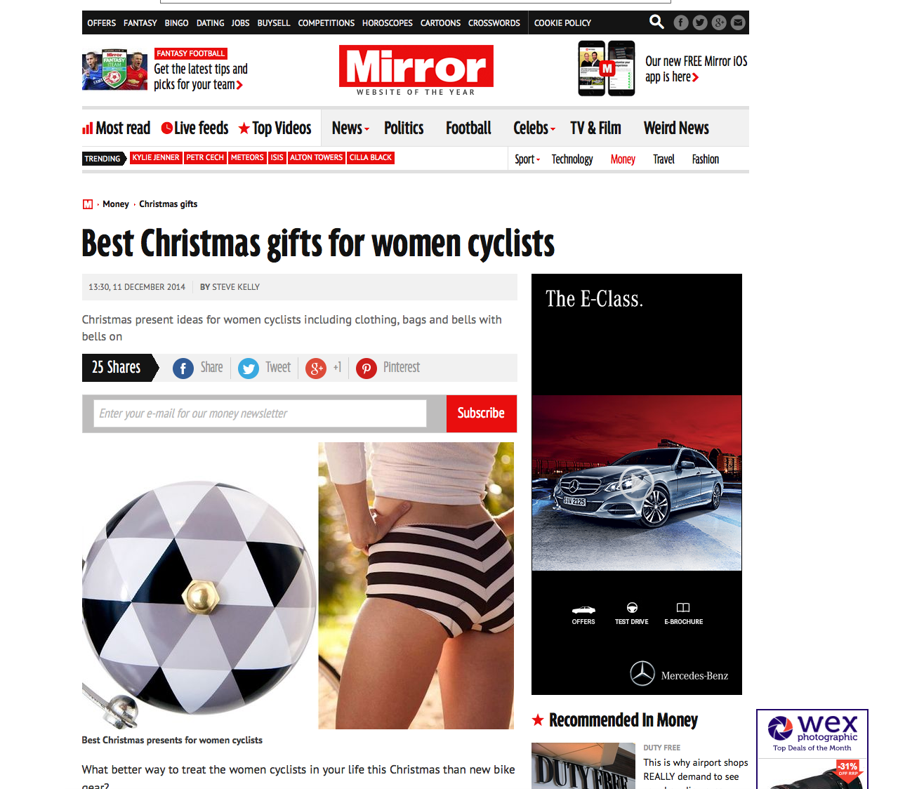 The Mirror  Article Scan