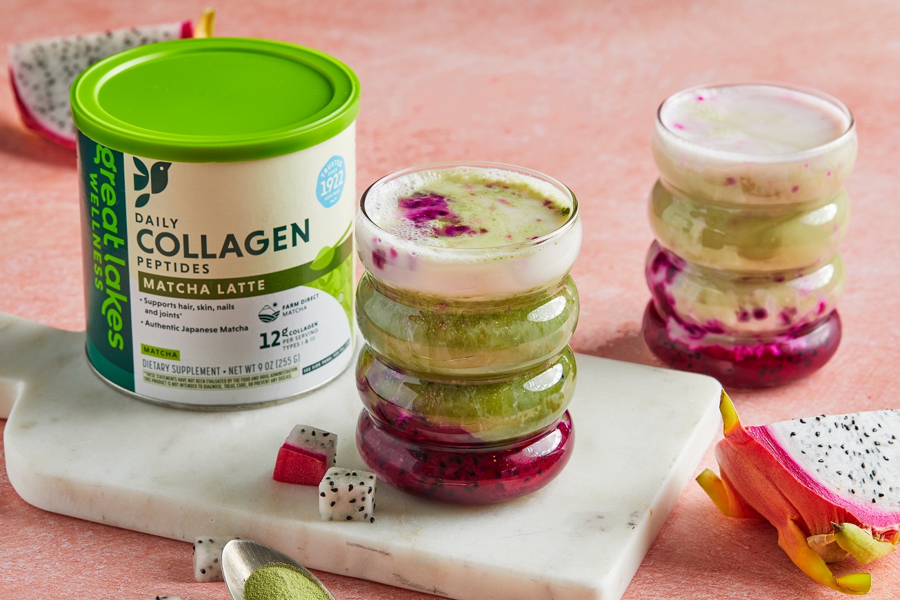 Dragon Fruit Matcha Latte