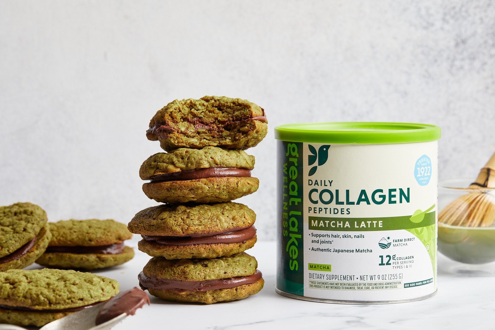 Matcha Chocolate Cream Pies