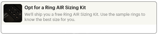 Opt for a sizing kit