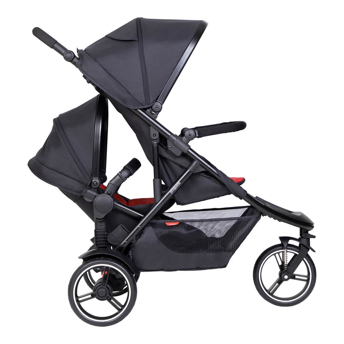 dot pram with toddler front seat and double kit second seat at rear