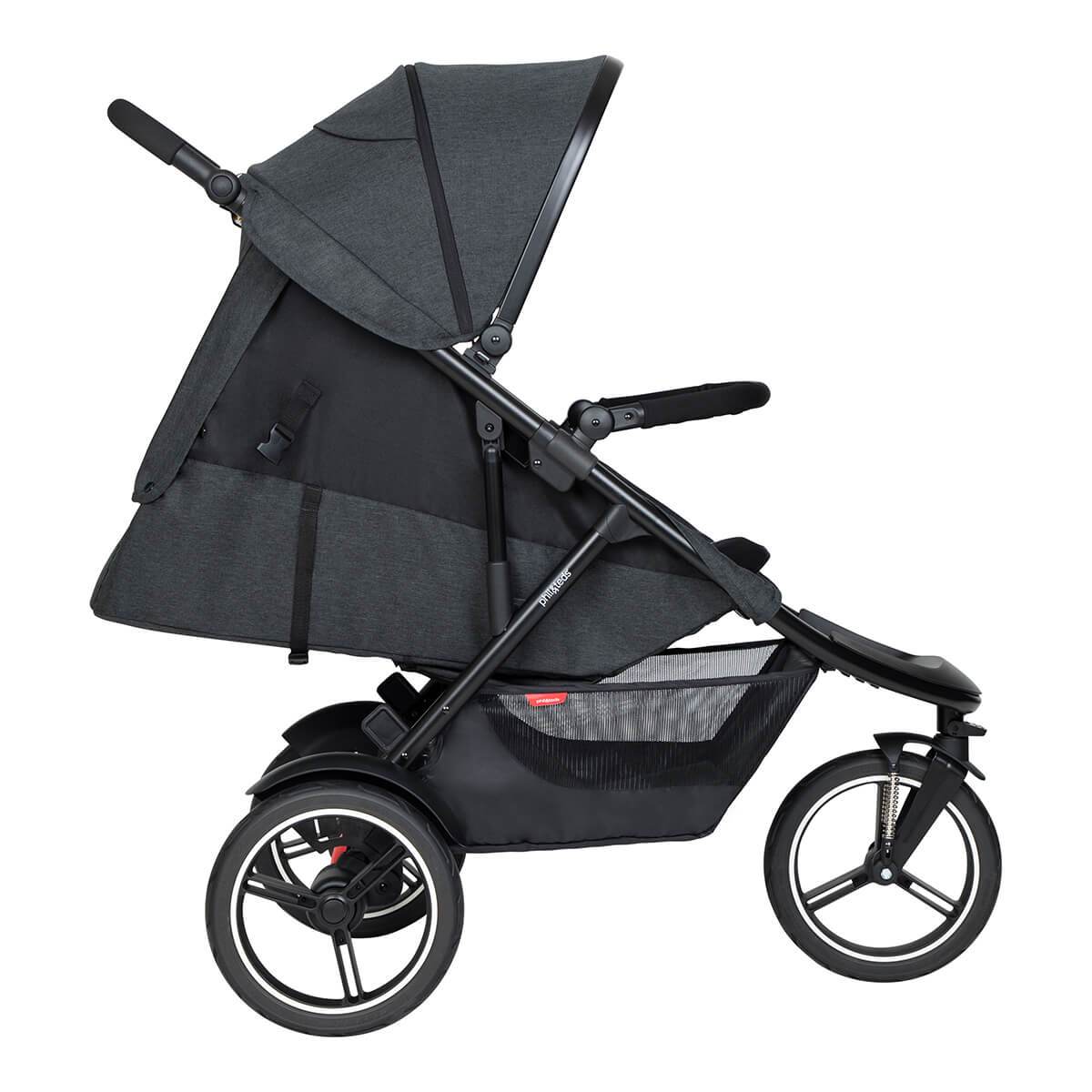 dash pram lie flat mode side view