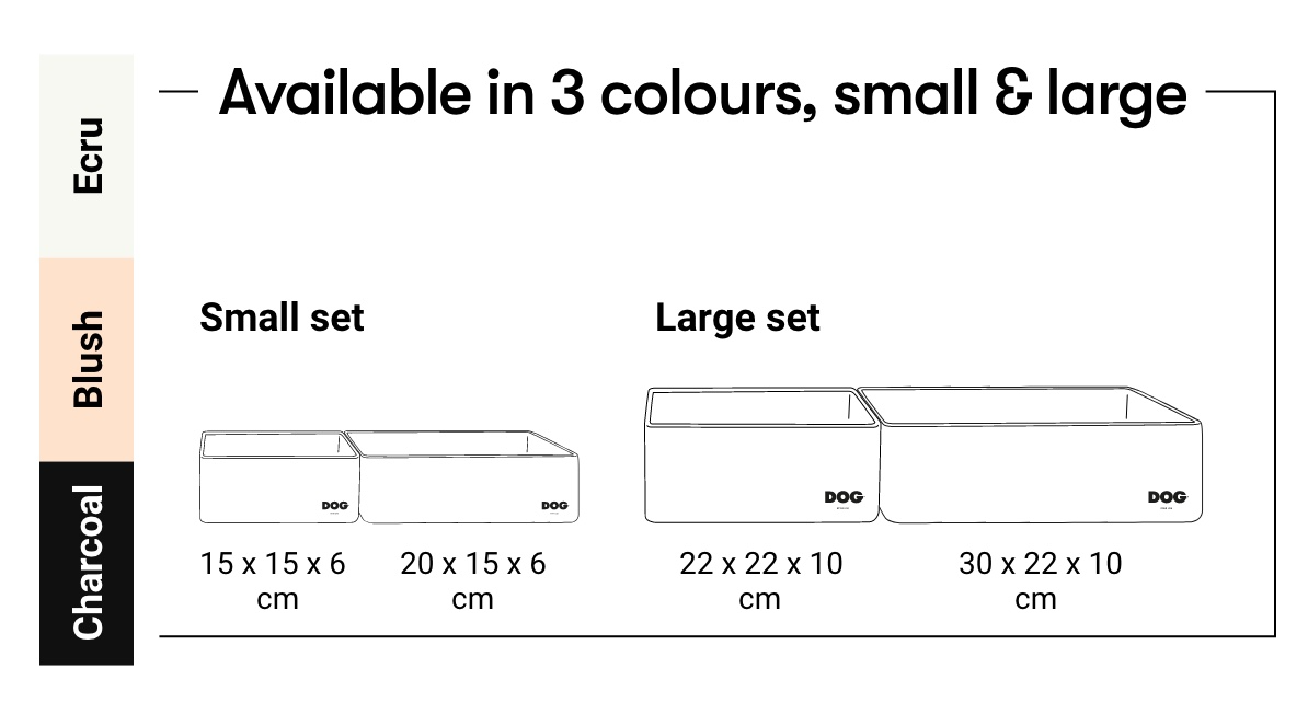 DOG Bowl size guide