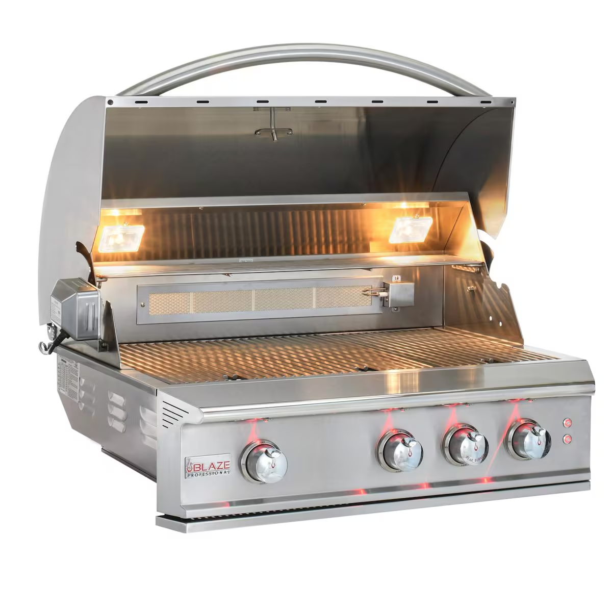 Blaze BLZ-3PRO-NG Professional LUX 34-Inch 3-Burner Built-In Natural Gas Grill With Rear Infrared Burner - Open View