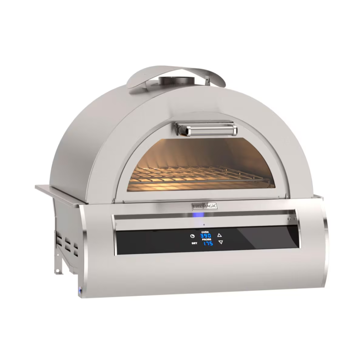 Fire Magic Propane Gas Black Glass Pizza Oven with Integrated Smart Technology - 5660P