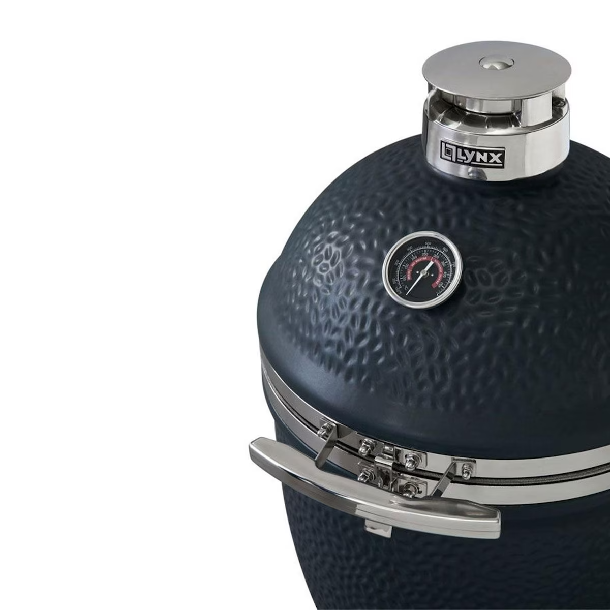 Lynx LCGRMG 18 Inch Built-In Ceramic Kamado Charcoal Grill - Matte Gray - Overhead View - White Background