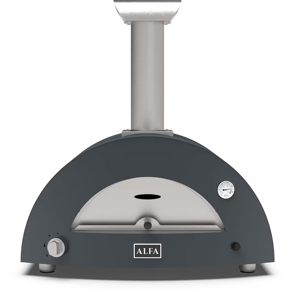 Alfa FXMD-2P-MGRIA-U Moderno 2 Pizze Natural Gas - Anthracite Grey - White Background