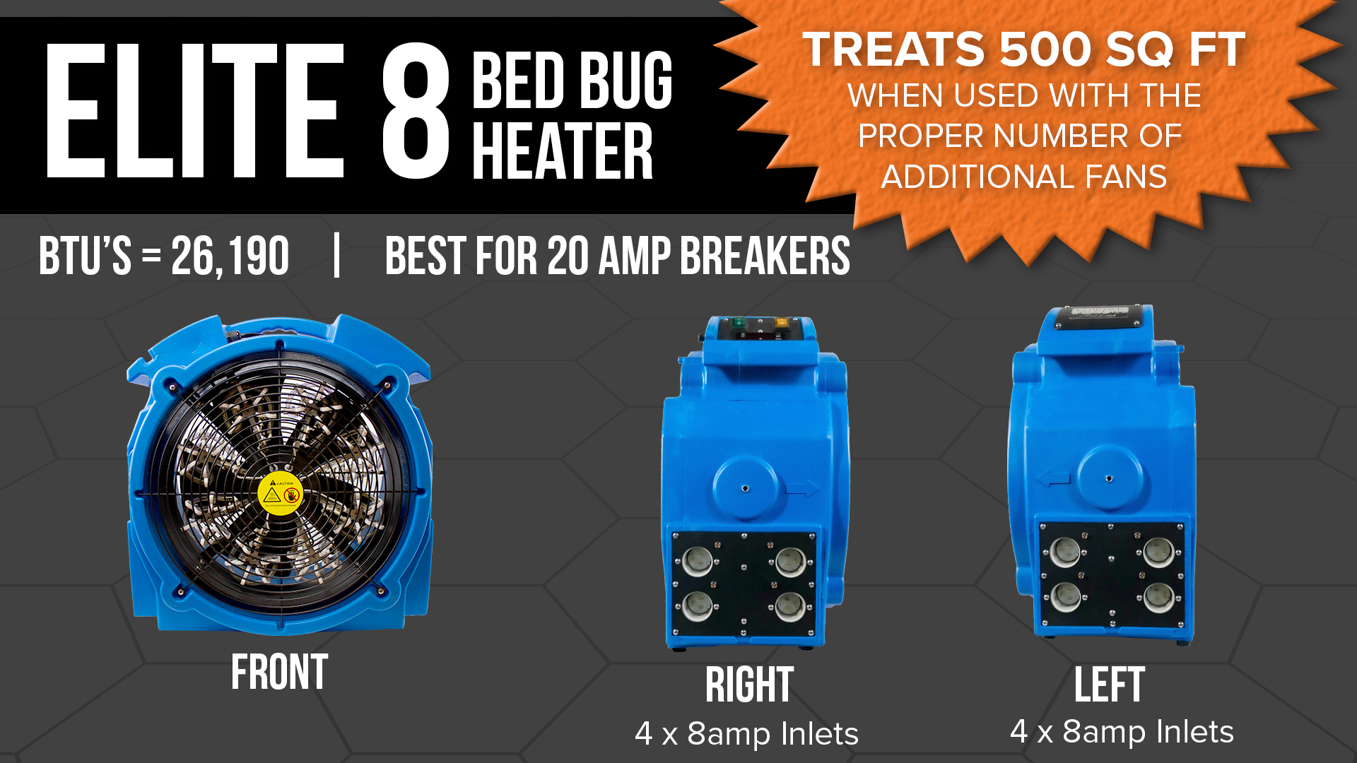 Elite 8 Bedbug Heater Specs
