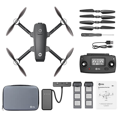 Holy Stone HS720 4K Drone with HD Camera GPS RC Quadcopter Brushless 3 Battery 